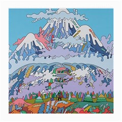 Art Psychedelic Mountain Medium Glasses Cloth by Cemarart