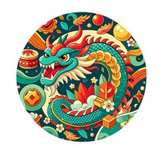 Chinese New Year – Year Of The Dragon Mini Round Pill Box (pack Of 5) by Valentinaart