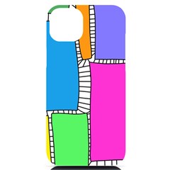 Shapes Texture Colorful Cartoon Iphone 14 Plus Black Uv Print Case by Cemarart