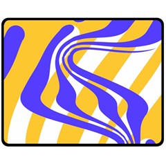 Print Pattern Warp Lines Fleece Blanket (medium) by Cemarart