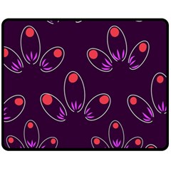 Pattern Petals Dots Print Seamless Fleece Blanket (medium) by Cemarart