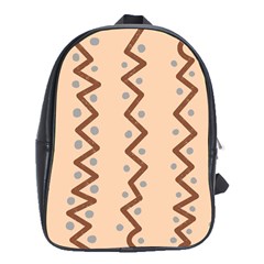 Print Pattern Minimal Tribal School Bag (xl) by Cemarart