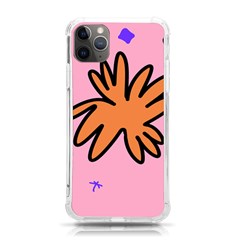 Doodle Flower Sparkles Orange Pink Iphone 11 Pro Max 6 5 Inch Tpu Uv Print Case by Cemarart