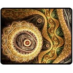 Fractal Floral Ornament Wave Vintage Retro Fleece Blanket (Medium) 60 x50  Blanket Front