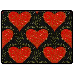 Love Hearts Pattern Style Fleece Blanket (large) by Grandong