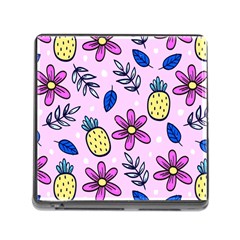 Flowers Petals Pineapples Fruit Memory Card Reader (square 5 Slot) by Maspions