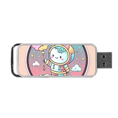 Boy Astronaut Cotton Candy Childhood Fantasy Tale Literature Planet Universe Kawaii Nature Cute Clou Portable Usb Flash (two Sides) by Maspions