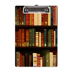 Books Bookshelves Library Fantasy Apothecary Book Nook Literature Study A5 Acrylic Clipboard by Grandong