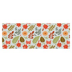 Background Pattern Flowers Design Leaves Autumn Daisy Fall Banner And Sign 8  X 3  by Maspions