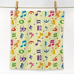 Seamless Pattern Musical Note Doodle Symbol Face Towel by Apen