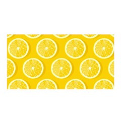 Lemon Fruits Slice Seamless Pattern Satin Wrap 35  X 70  by Apen