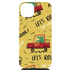 Childish Seamless Pattern With Dino Driver Iphone 14 Plus Black Uv Print Case by Apen