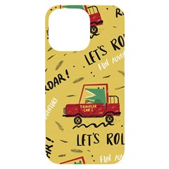 Childish Seamless Pattern With Dino Driver Iphone 14 Pro Max Black Uv Print Case by Apen