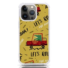 Childish Seamless Pattern With Dino Driver Iphone 13 Pro Tpu Uv Print Case by Apen