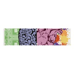 Brain Heart Balance Emotion Banner And Sign 4  X 1  by Maspions