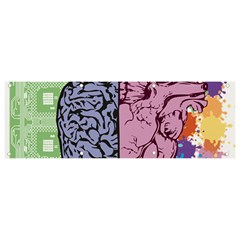 Brain Heart Balance Emotion Banner And Sign 9  X 3  by Maspions