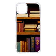 Book Nook Books Bookshelves Comfortable Cozy Literature Library Study Reading Room Fiction Entertain Iphone 14 Plus Tpu Uv Print Case by Maspions