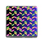 Background Pattern Geometric Pink Yellow Green Memory Card Reader (Square 5 Slot) Front