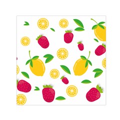 Strawberry Lemons Fruit Square Satin Scarf (30  X 30 ) by Askadina