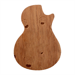 Strawberry Lemons Fruit Guitar Shape Wood Guitar Pick Holder Case And Picks Set by Askadina