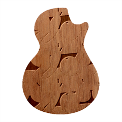 Fruit Texture Wave Fruits Guitar Shape Wood Guitar Pick Holder Case And Picks Set by Askadina