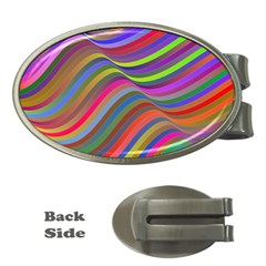 Psychedelic Surreal Background Money Clips (oval)  by Askadina