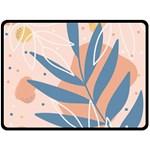 Summer Pattern Tropical Design Nature Green Plant Fleece Blanket (Large) 80 x60  Blanket Front