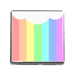 Rainbow Cloud Background Pastel Template Multi Coloured Abstract Memory Card Reader (square 5 Slot) by Maspions