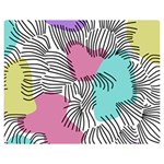 Lines Line Art Pastel Abstract Multicoloured Surfaces Art Two Sides Premium Plush Fleece Blanket (Teen Size) 60 x50  Blanket Back