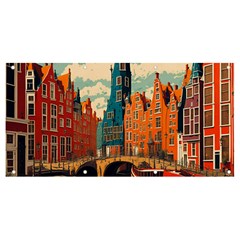 London England Bridge Europe Buildings Architecture Vintage Retro Town City Banner And Sign 8  X 4  by Maspions