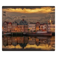 Old Port Of Maasslui Netherlands Premium Plush Fleece Blanket (small) by Maspions