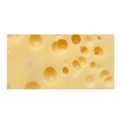 Cheese Texture, Yellow Cheese Background Satin Wrap 35  X 70  by nateshop