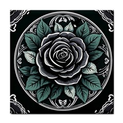 Rose Emblem Ceramic Tile by absinthesociety