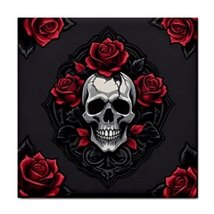 Skull Gaze Ceramic Tile by absinthesociety