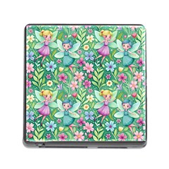 Fairies Fantasy Background Wallpaper Design Flowers Nature Colorful Memory Card Reader (square 5 Slot) by Maspions