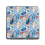 Berries Foliage Seasons Branches Seamless Background Nature Memory Card Reader (Square 5 Slot) Front