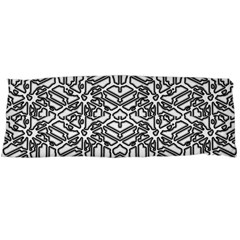 Monochrome Maze Design Print Body Pillow Case (dakimakura) by dflcprintsclothing