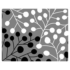 Abstract Nature Black White Two Sides Premium Plush Fleece Blanket (teen Size) by Maspions