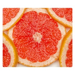 Grapefruit-fruit-background-food Premium Plush Fleece Blanket (small) by Maspions