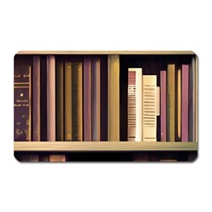 Books Bookshelves Office Fantasy Background Artwork Book Cover Apothecary Book Nook Literature Libra Magnet (rectangular) by Posterlux