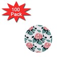 Flowers Hydrangeas 1  Mini Buttons (100 pack)  Front