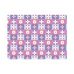 Flower Art Pattern Geometric Premium Plush Fleece Blanket (Mini) 35 x27  Blanket Front