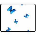 Butterfly-blue-phengaris Two Sides Fleece Blanket (Medium) 58.8 x47.4  Blanket Front