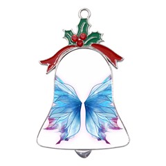 Butterfly-drawing-art-fairytale  Metal Holly Leaf Bell Ornament by saad11