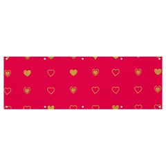 Illustrations Heart Pattern Design Banner And Sign 12  X 4  by Maspions