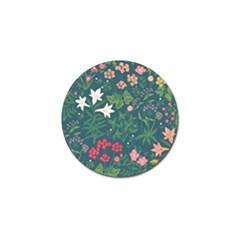 Spring Small Flowers Golf Ball Marker by AlexandrouPrints