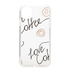 Seamless Pattern Coffee Text Iphone 11 Tpu Uv Print Case by Maspions