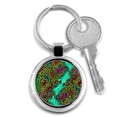 Background Leaves River Nature Key Chain (round) by Maspions