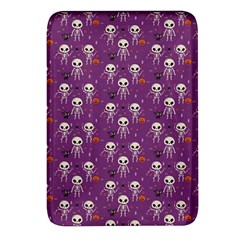 Skull Halloween Pattern Rectangular Glass Fridge Magnet (4 Pack) by Maspions