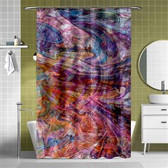 Spring Waves Shower Curtain 48  X 72  (small)  by kaleidomarblingart